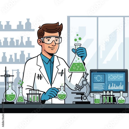 Scientist Conducting Laboratory Experiment