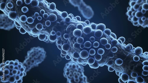 Microscopic view of a rough endoplasmic reticulum structure