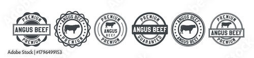 angus beef stamp vector
