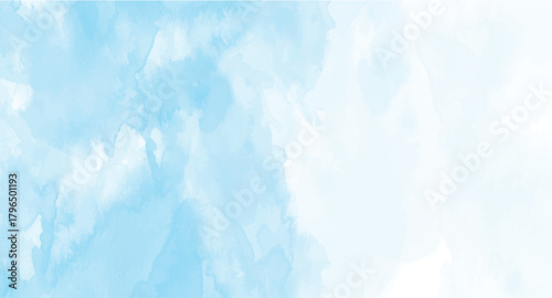 blue banner with watercolor background