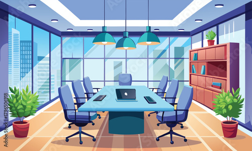 Modern office conference room