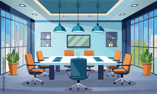 Modern office conference room
