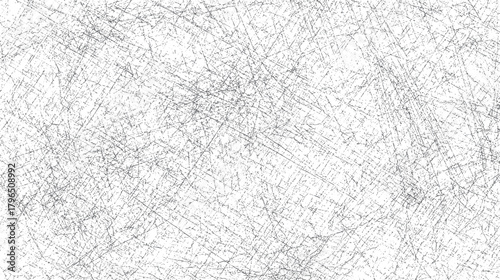 Abstract textured background with random thin grey lines and dots on white surface grunge scratch