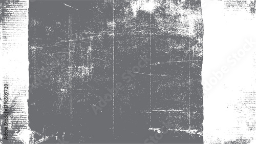 Distressed grey textured background with faded text and scratches grunge