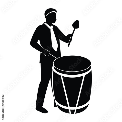 Samba Drummer Silhouette Illustration 