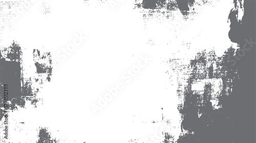 Textured gray and white abstract grunge background with rough paint strokes and scattered dots vector