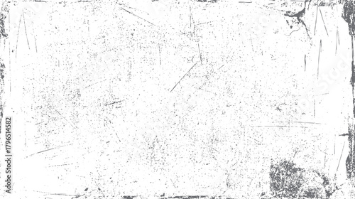 White textured background with gray speckles and scratches creating a distressed grunge effect vector