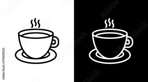 Coffee Cup With Icon Set Design