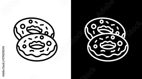 Doughnut With Icon Set Design