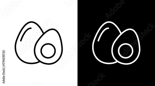 Egg With Icon Set Design