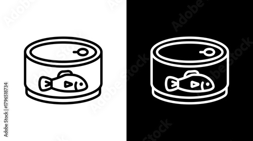 Canned Food With Icon Set Design