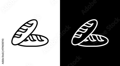 Bread With Icon Set Design