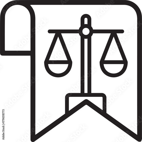 Law firm icon with badge vector.