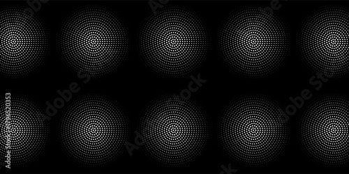 Seamless circular lines pattern radio wave background, radio wave illustration background.
