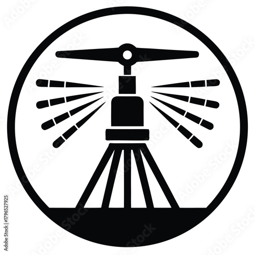 irrigation sprinkler vector icon
