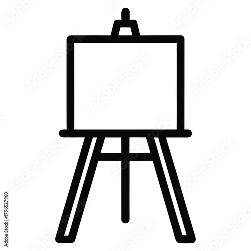 easel with canvas  vector icon