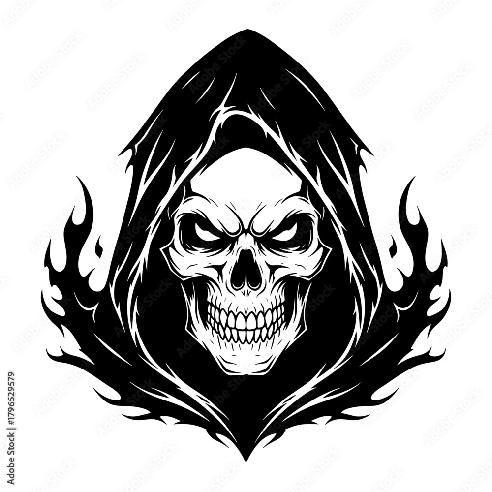 Obraz premium Grim reaper skull illustration