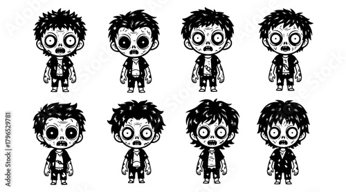 Vector Zombie cartoon character illustration