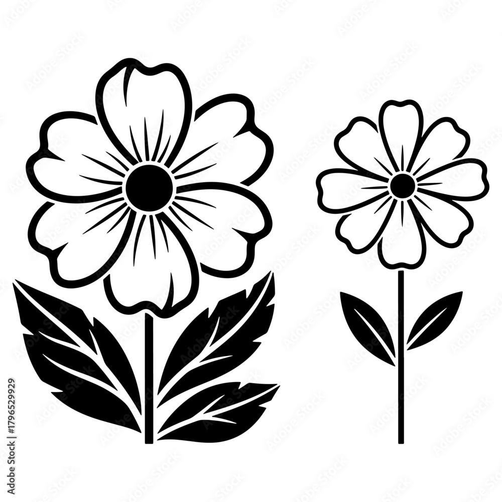 Obraz premium Flower stencil design