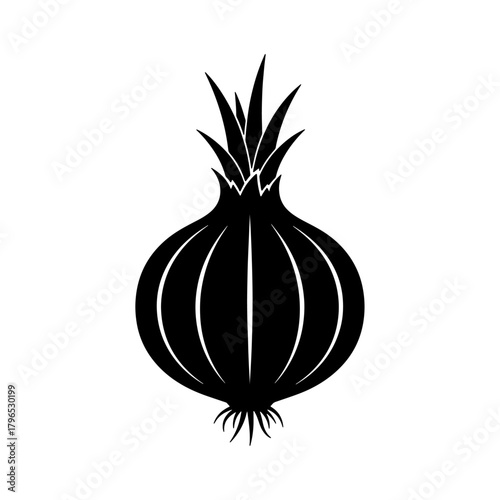 Onion silhouette icon