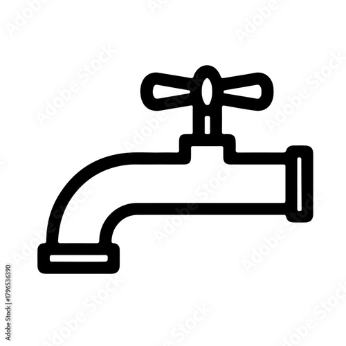 faucet vector line icon on a white background
Vector line icon