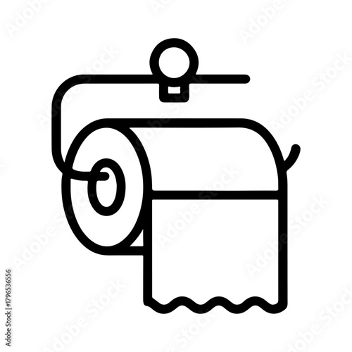 toilet paper holder vector line icon on a white background
Vector line icon