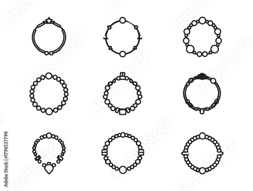 Pearl bracelet line art elegant timeless design