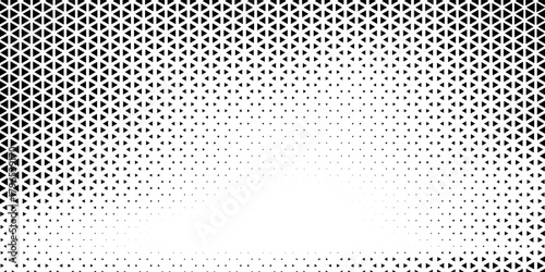 Seamless halftone triangle pattern. Random vector noise texture