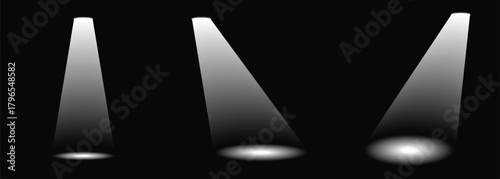 Spotlight vector light beam – realistic stage illumination effect set