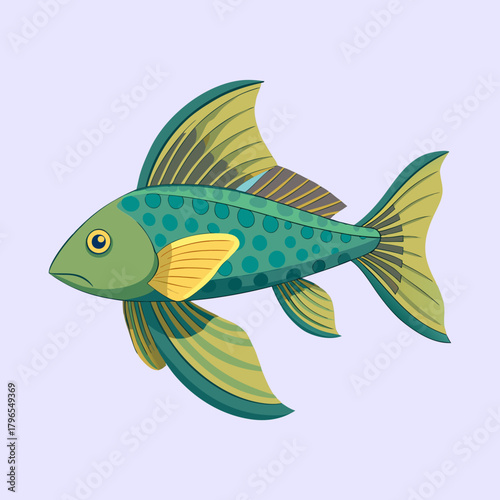 vector illustration of a fish
