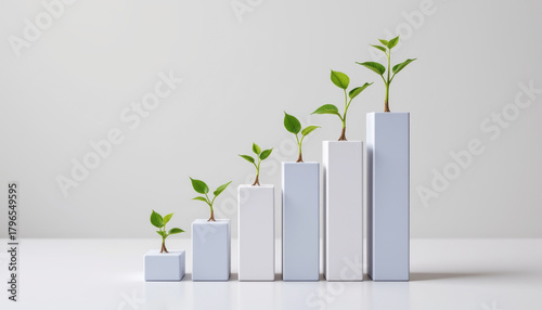 Progressive Growth Plants Rising Blocks