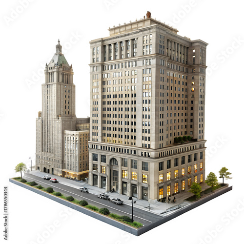 Architectural model of the new york municipal building