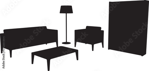 Modern Living Room Silhouette