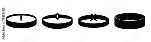 Four compass icons simple black and white navigation directional tool icons