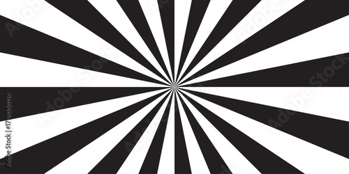 abstract black and white sunbeam ray sum light sunburst texture design.	