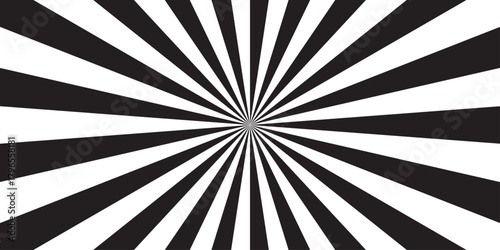 abstract black and white sunbeam ray sum light sunburst texture design.	