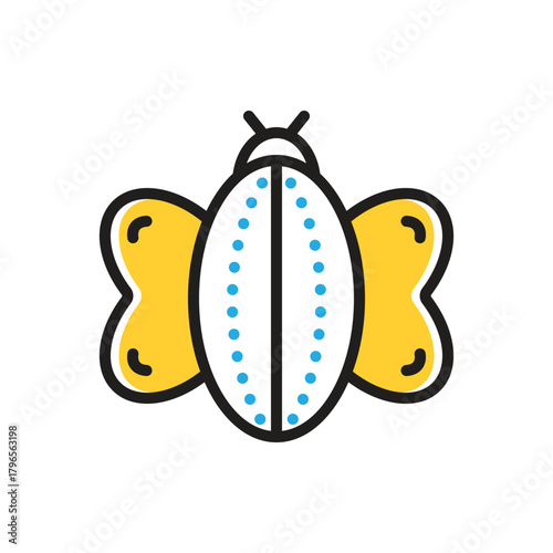 Multi color icon for insect