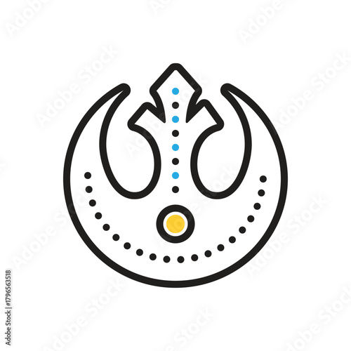 Multi color icon for millennium