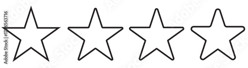 Star Icon set. rating icon vector. favourite star icon