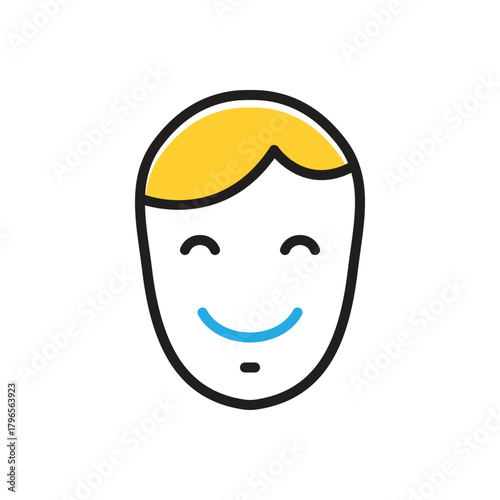 Multi color icon for pleased