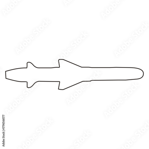 Guided Missile Outline Icon