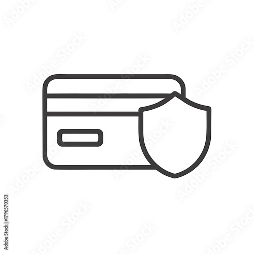 Credit Card With Shield Icon Signifying Security and Protected Online Payments