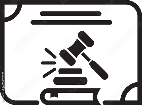 Law information icon vector.