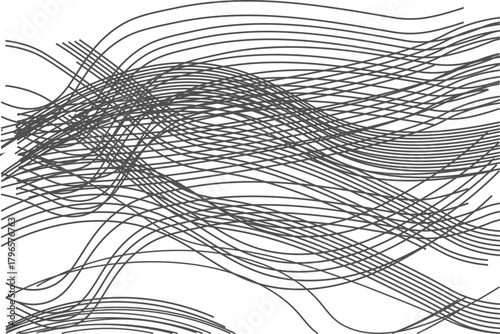 Abstract Streamline Flow Field on Dark Background