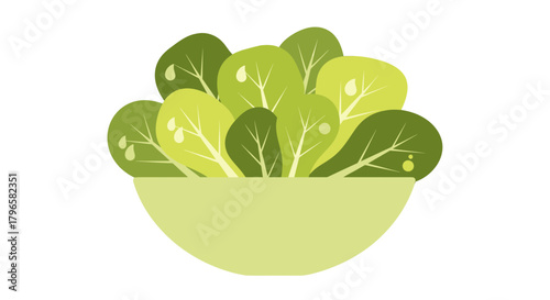 Fresh, Vibrant Salad Greens in a Bowl, Perfect for Healthcare and Nutrition Themes