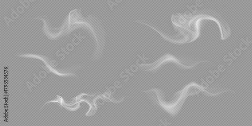 Chimney smoke, fog wave or cloud pattern with overlay effect. Cloud art or smoky air illustration