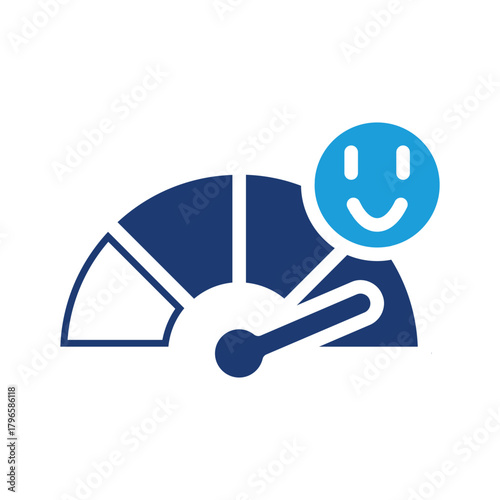 customer satisfaction meter colored icon vector design good for web or mobile app