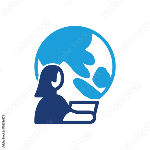 Work and career abroad colored icon vector design good for web or mobile app