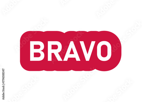 bravo vector sticker on a white background
Vector sticker with the inscription on a white background