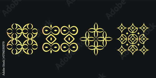 Gold ornate geometry